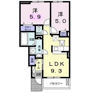 ストロベリーハウス【1階】の間取り