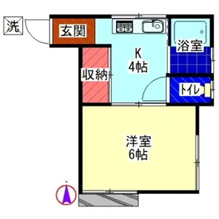 美和アパート【1階】の間取り