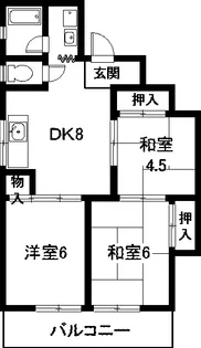 ハイツ松下【3階】の間取り
