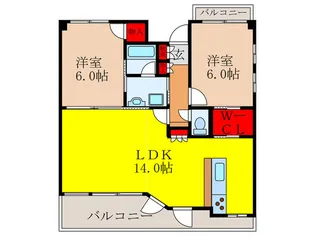 山仁モモゾノマンション【3階】の間取り