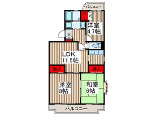 プレステージ浦和【2階】の間取り
