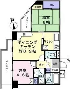 東急ドエル・アルス川口五丁目壱番館【6階】の間取り