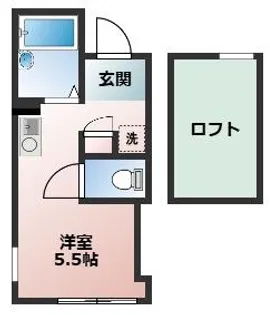 プライムテラス南太田A【2階】の間取り