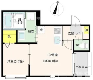 Le Repos 西新井【1階】の間取り