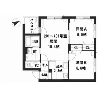 グランメール セレスト【2階】の間取り