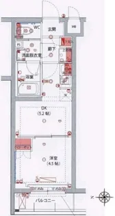 ハーモニーレジデンス川崎中丸子CITY FRONT【5階】の間取り