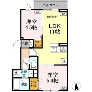 セレスティア西尾久【2階】の間取り