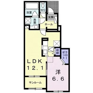 クローバー【1階】の間取り