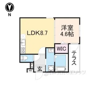 フジパレス瓢箪山【1階】の間取り