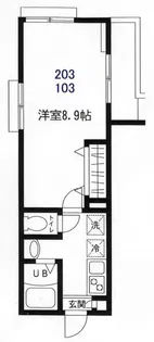 スプリングライフ・千川【3階】の間取り