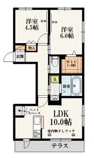 Vent Vert 弐号館(ヴァンベール)【1階】の間取り