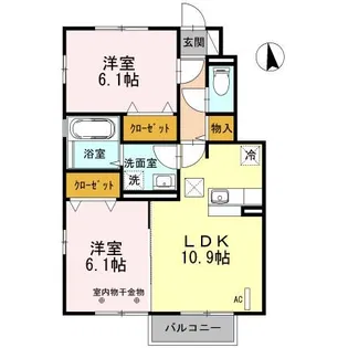 アンジュ B【1階】の間取り