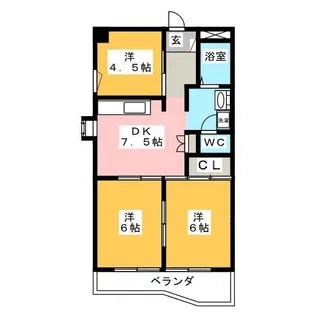 東海マンション【3階】の間取り