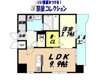 ザ・旦過【10階】の間取り