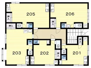 コーポラスなるせV【2階】の間取り