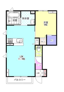 シャーメゾンさくらんぼ駅前【1階】の間取り