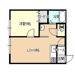 大町フラット【2階】の間取り