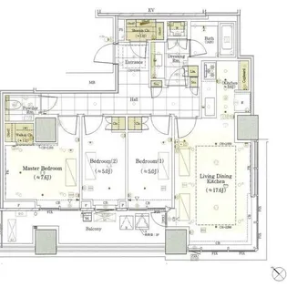 パークコート虎ノ門【14階】の間取り