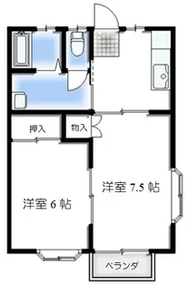 ステータスサクラ B棟【1階】の間取り
