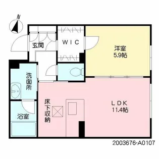 コルティーレ【1階】の間取り