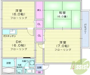 ロイヤルシャトー今泉B【2階】の間取り