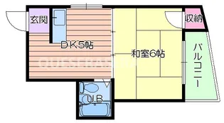 第2カワイハイツ【5階】の間取り