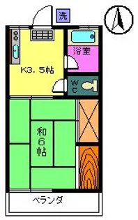 第一光コーポ【2階】の間取り