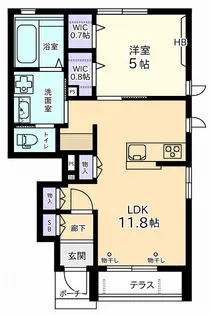 luxury調布【1階】の間取り
