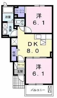 イル パラッツオ アミダII【1階】の間取り