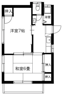 日赤若草コーポ【2階】の間取り