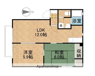パレフローラC【2階】の間取り