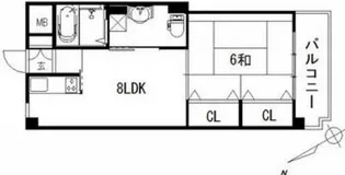 リビオーヌ五日市中央【2階】の間取り
