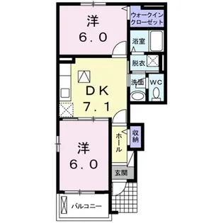 広島県福山市加茂町大字下加茂【アパート】の間取り