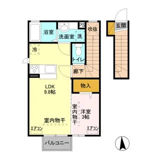 カーサ・フォレスタA【2階】の間取り