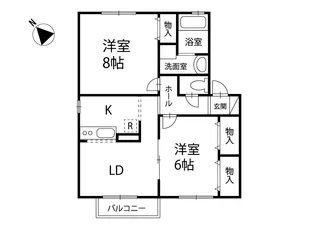 ロイヤルガーデン山二【1階】の間取り