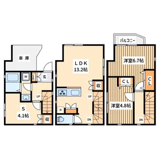 神奈川県横浜市鶴見区矢向1【一戸建】の間取り