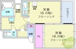 第十一ショーケービル【2階】の間取り