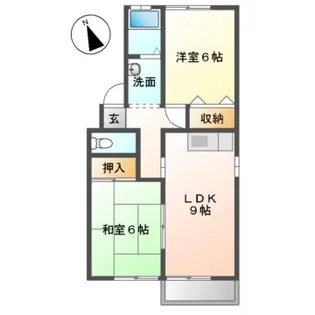 エスポワールB棟【2階】の間取り