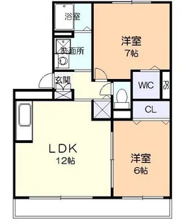 グランドパレス【1階】の間取り