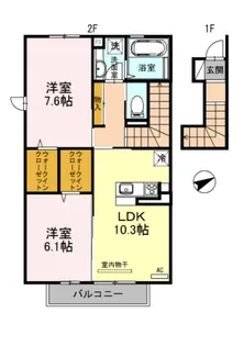 シャルムコート【2階】の間取り