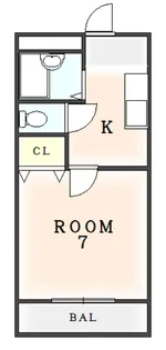 徳島県小松島市金磯町【アパート】の間取り