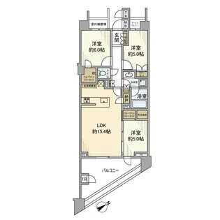 ディアスタ鷺沼【2階】の間取り