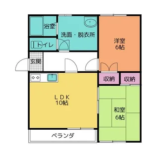 牛臥ソーラーハイツ【2階】の間取り