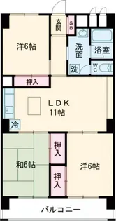 京王柴崎コーポラス【8階】の間取り