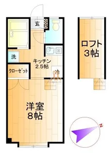 ブリベール芳賀【2階】の間取り