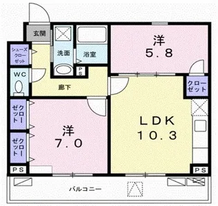 東京都世田谷区南烏山3【マンション】の間取り