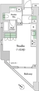 オープンレジデンシア品川【4階】の間取り