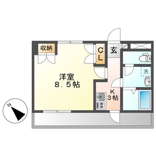 クレールスクエア【1階】の間取り