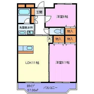 エルカーサ沼津【2階】の間取り