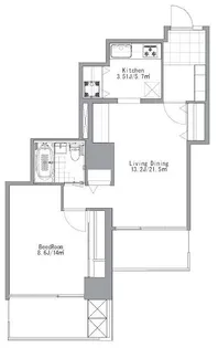 東京都中央区新川1【マンション】の間取り